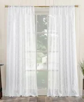 No. 918 Tina Geometric Clipped Semi Sheer Rod Pocket Curtain Collection