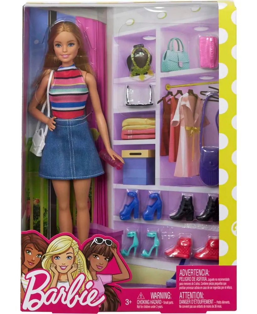 Barbie Doll and Shoes Playset - Multi