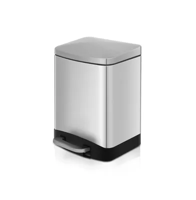 Gal./ Liter Stainless Steel Rectangular Step-on Trash Can for Bathroom and Office