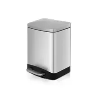 Gal./ Liter Stainless Steel Rectangular Step-on Trash Can for Bathroom and Office