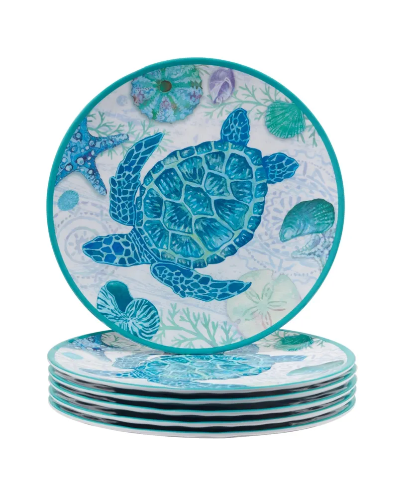 Certified International Serene Seas Melamine Dinner Plate, Set of 6