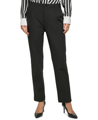 Karl Lagerfeld Paris Petite Straight-Leg Suiting Pants, First@Macy's