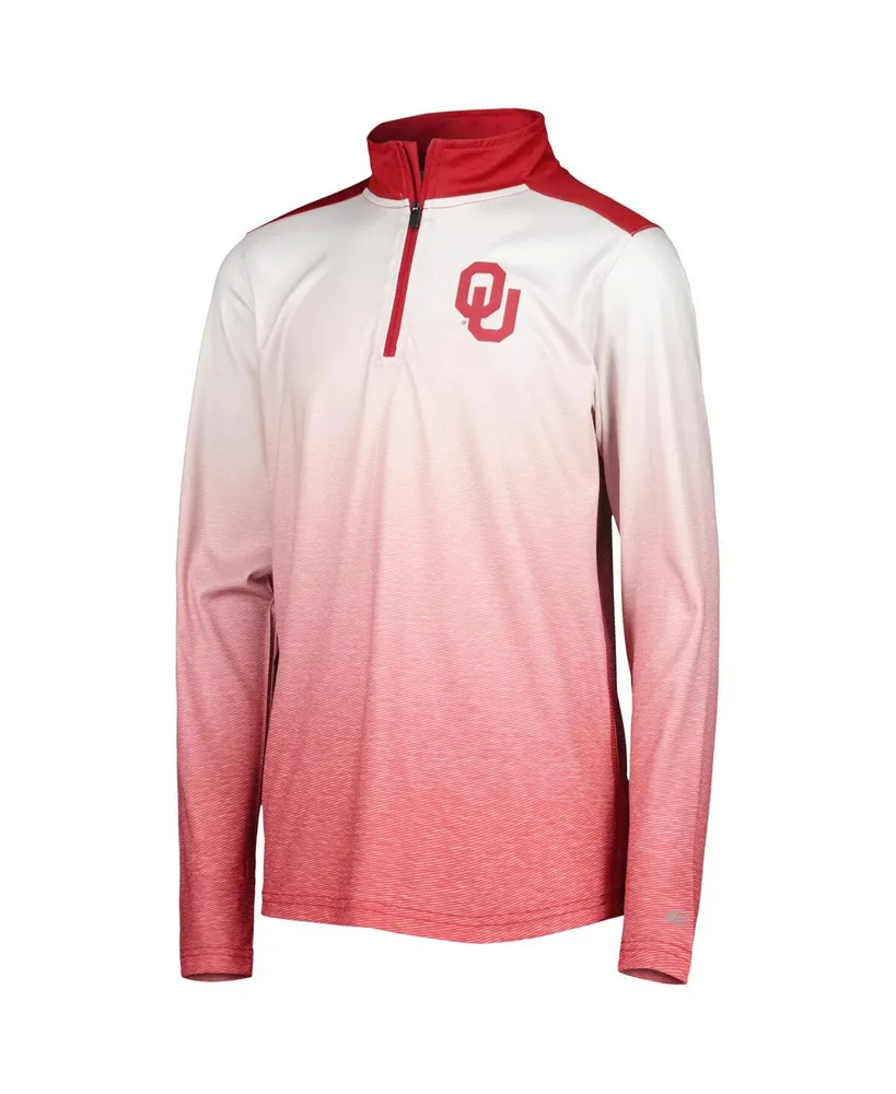 Big Boys and Girls Colosseum Crimson Oklahoma Sooners Max Quarter-Zip Jacket