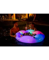 PoolCandy Illuminated Led Inflatable Floating Bar 7 Piece Set