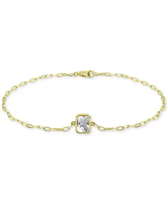 Giani Bernini Cubic Zirconia Octagon Link Bracelet, Created for Macy's