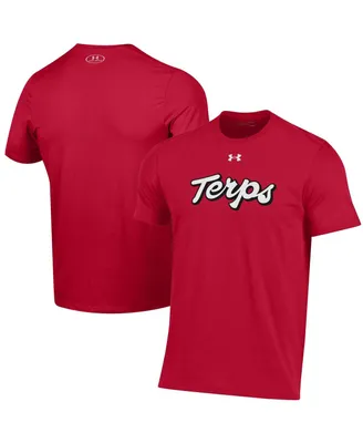 Men's Under Armour Red Maryland Terrapins Throwback Special Game Performance T-shirt