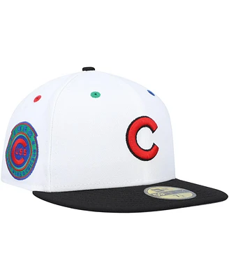 Men's New Era White, Black Chicago Cubs 1962 Mlb All-Star Game Primary Eye 59FIFTY Fitted Hat