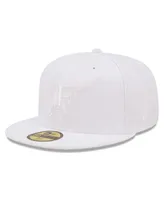 Men's New Era Miami Marlins White on White 59FIFTY Fitted Hat