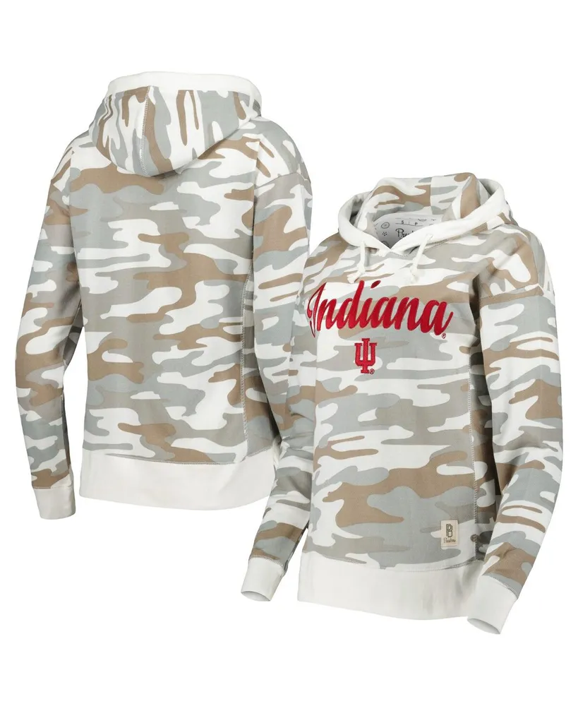 Women's Pressbox Camo Indiana Hoosiers San Pablo Pullover Hoodie