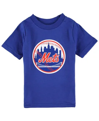 Infant Boys and Girls Royal New York Mets Team Crew Primary Logo T-shirt
