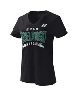 Women's G-iii 4Her by Carl Banks Black Brad Keselowski Dream Team V-Neck T-shirt