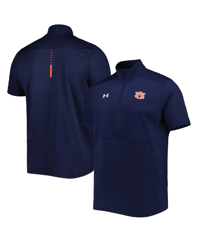 Men's Under Armour Navy Auburn Tigers Motivate 2.0 Half-Zip Jacket