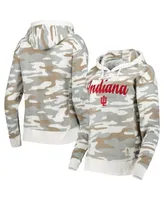 Women's Pressbox Camo Indiana Hoosiers San Pablo Pullover Hoodie