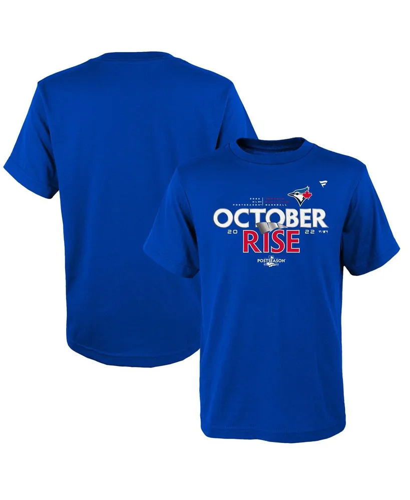 Big Boys and Girls Fanatics Royal Toronto Blue Jays 2022 Postseason Locker Room T-shirt