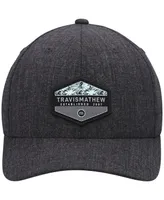 Men's Travis Mathew Heather Black Sawing Logs Snapback Hat