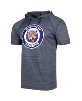 Men's Stitches Navy Detroit Tigers Space-Dye Raglan Hoodie T-shirt
