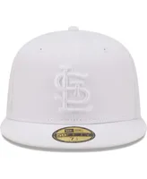 Men's New Era St. Louis Cardinals White on White Logo 59FIFTY Fitted Hat