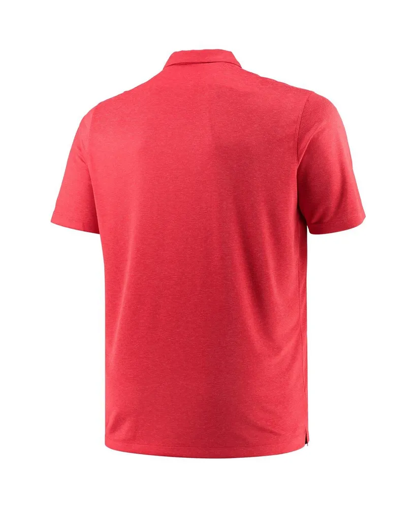 Men's Nike Heathered Scarlet Ohio State Buckeyes Big and Tall Performance Polo Shirt