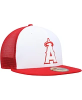Men's New Era White, Red Los Angeles Angels 2023 On-Field Batting Practice 59FIFTY Fitted Hat
