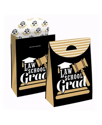Law School Grad Future Lawyer Graduation Gift Bags Party Goodie Boxes 12 Ct