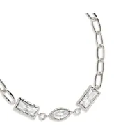 Sterling Forever Tate Cz Chain Bracelet