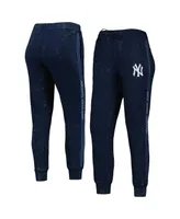 Women's The Wild Collective Navy New York Yankees Marble Jogger Pants