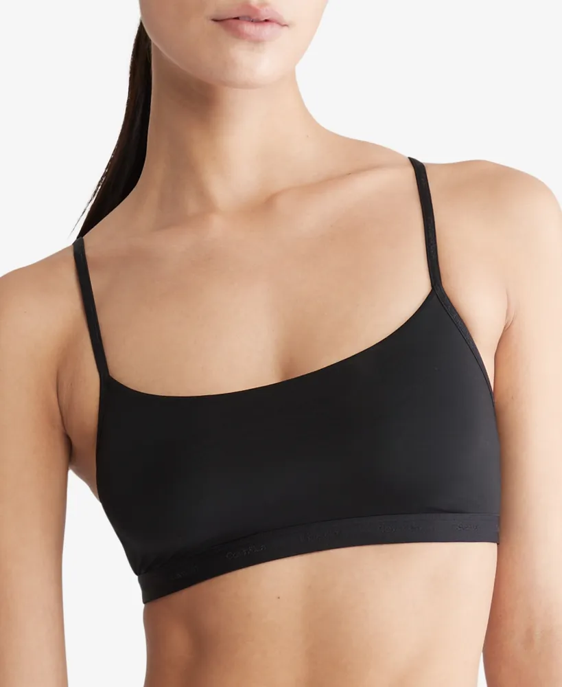 Calvin Klein Women's Unlined Triangle Bras, Black, Large price in