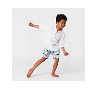 Snapper Rock Toddler|Child Boys Frankie White Resort Shirt