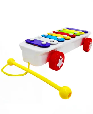 Play Baby Toys Pull Along Sing While You Play Colorful 8 Bar Keys Xylophone