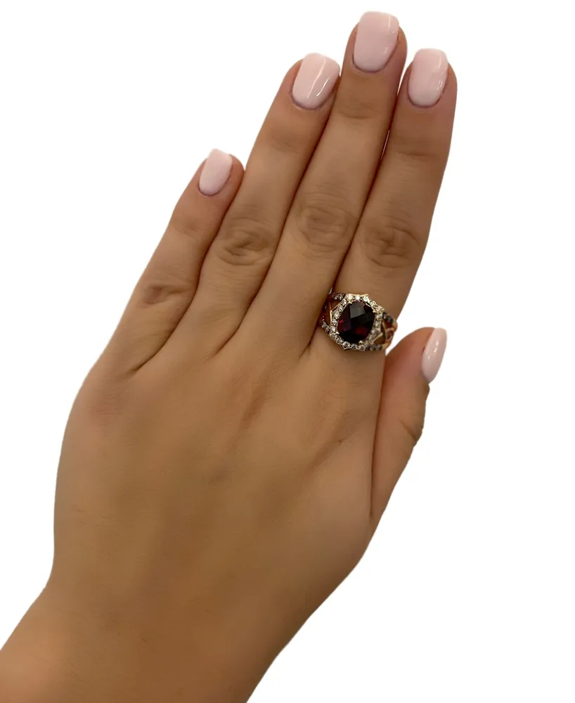 Le Vian Rhodolite Garnet (3-1/5 ct. t.w.) & Diamond (1/2 Ring 14k Rose Gold