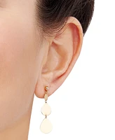 Italian Gold Graduated Teardrop Drop Earrings in 10k Gold
