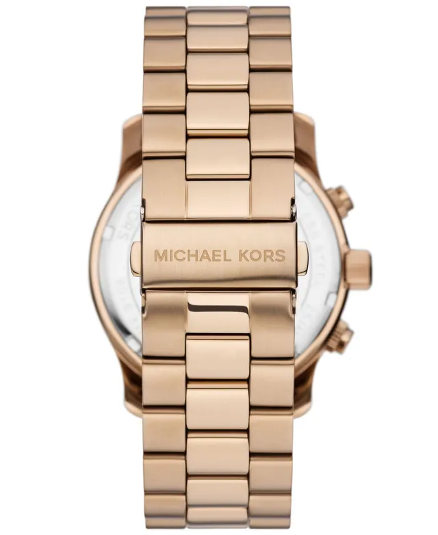 Michael Kors Unisex Slim Runway Red-Tone Stainless Steel Bracelet Watch  42mm - Macy's