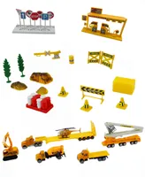 Big Daddy 40 Piece Mini City or Township Construction Union Trucks and Cars Accessories Playset