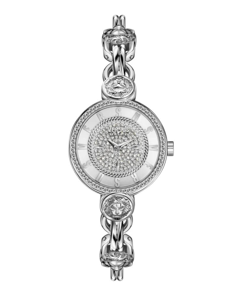 Versus Versace Women's Les Docks Petite 2 Hand Quartz Silver-Tone Stainless Steel Watch, 30mm