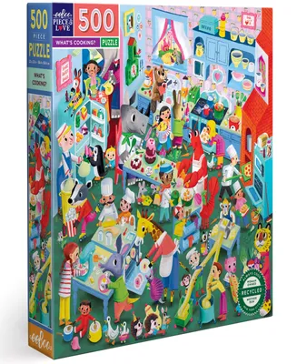Eeboo Piece And Love What's Cooking 500 Piece Square Adult Jigsaw Puzzle Set, Ages 14 and up