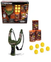 Realtree Nkok Handheld Slingshot Set Green 25037 includes 6 Foam Balls 3 Can Targets, Toy Slingshot Shoots Up To 30', Officially Licensed