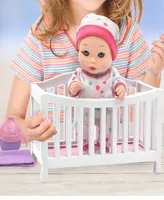 Magic Nursery Doll in Crib 8" Baby Doll Playset New Adventures, Children's Pretend Play, Ages 2 and up