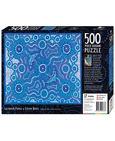 Mindbogglers Artisan 500-Piece Saltwater People Steven Bekue For Adults Deluxe 24 x 18 intricate Puzzles Hobbies Aboriginal Art Traditional Dot Painti