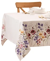 Poppy Wildflower Border Tablecloth 60" x 84"