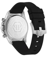 Philipp Plein Men's Chronograph Nobile Racing Black Silicone Strap Watch 43mm