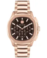 Philipp Plein Men's Chronograph Spectre Rose Gold Ion-Plated Bracelet Watch 44mm