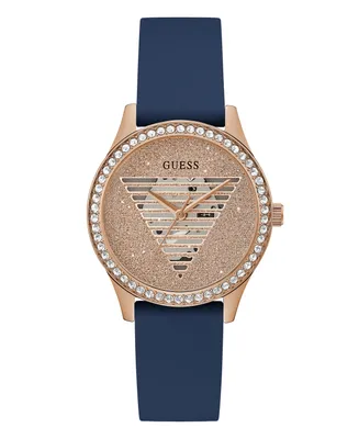 Guess Women's Analog Blue Silicone Watch 38mm