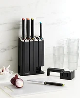 Joseph Joseph Elevate Knives Slim Block 5-Piece Knife Set with Ceramic Sharpener