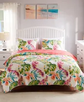 Greenland Home Fashions Tropics Coastal Palm Piece Quilt Set