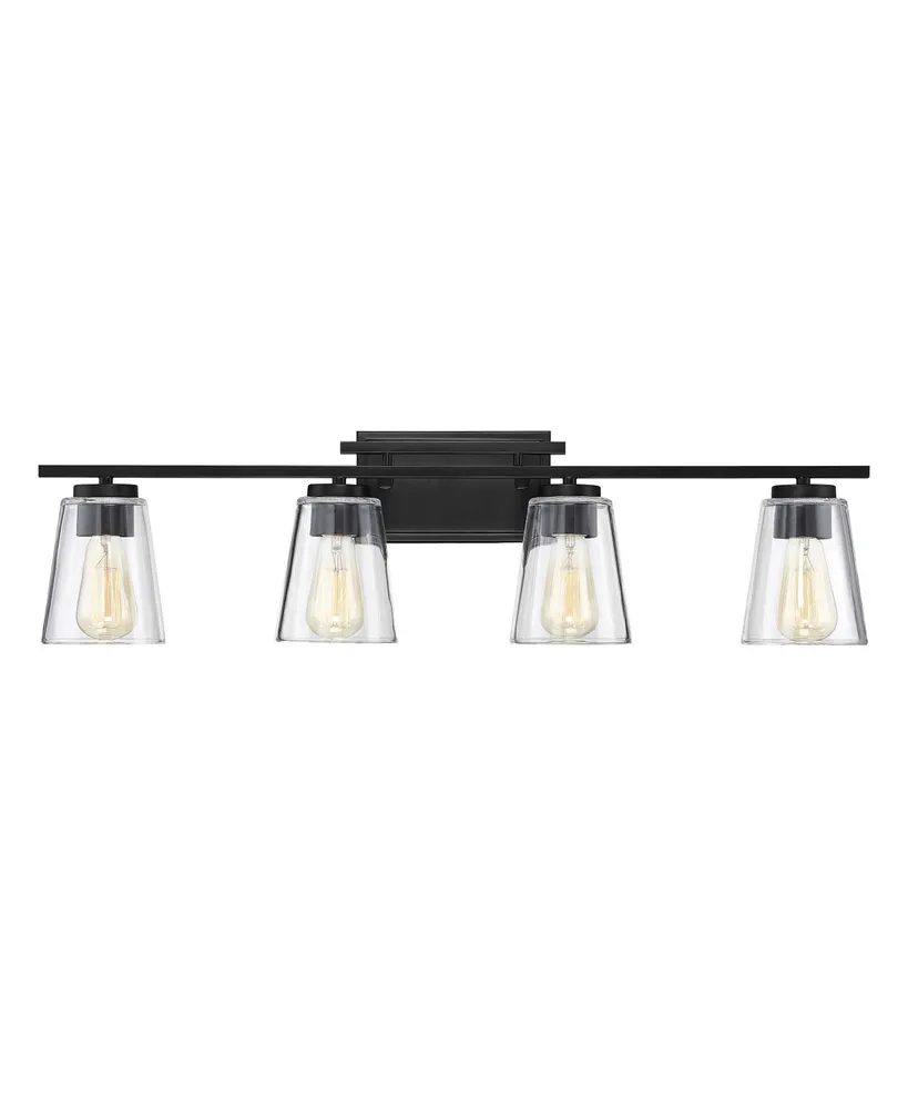 Savoy House Calhoun 4-Light Bathroom Vanity Light with Clear Glass (32" W x 9" H)