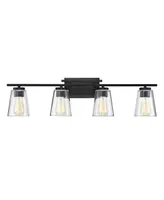 Savoy House Calhoun 4-Light Bathroom Vanity Light with Clear Glass (32" W x 9" H)