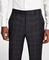 Michael Kors Men's Plaid Classic-Fit Wool-Blend Stretch Suit Separate Pants