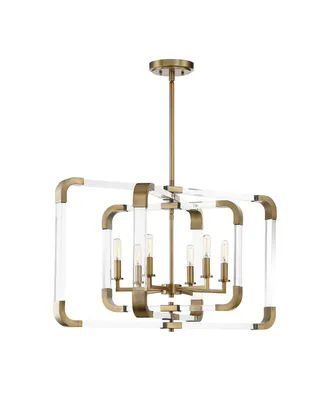 Savoy House Rotterdam 31.5" 6-Light Acrylic Pendant Light