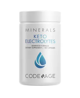 Codeage Keto Electrolytes, Magnesium, Potassium, Calcium, Mineral Salts Supplement -180ct