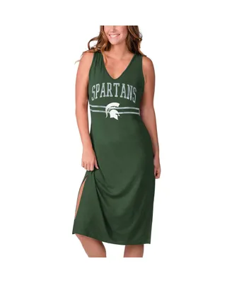 Women's G-iii 4Her by Carl Banks Green Michigan State Spartans Training V-Neck Maxi Dress